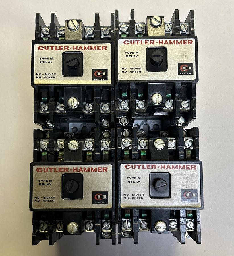 Used CUTLER HAMMER,D23MB,RELAY LOT OF 4