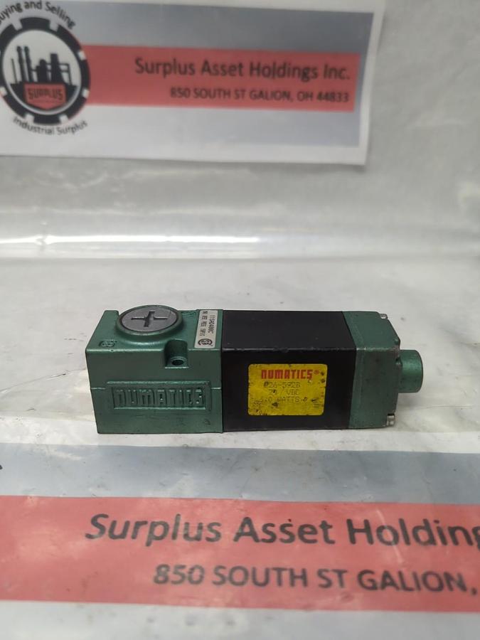 Used NUMATICS,026-592B,SOLENOID AIR CONTROL VALVE 24VDC PRE-OWNED