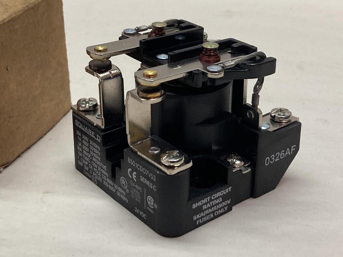 Square D,8501CD07V53,Power Relay Ser C 24VDC 300Vac