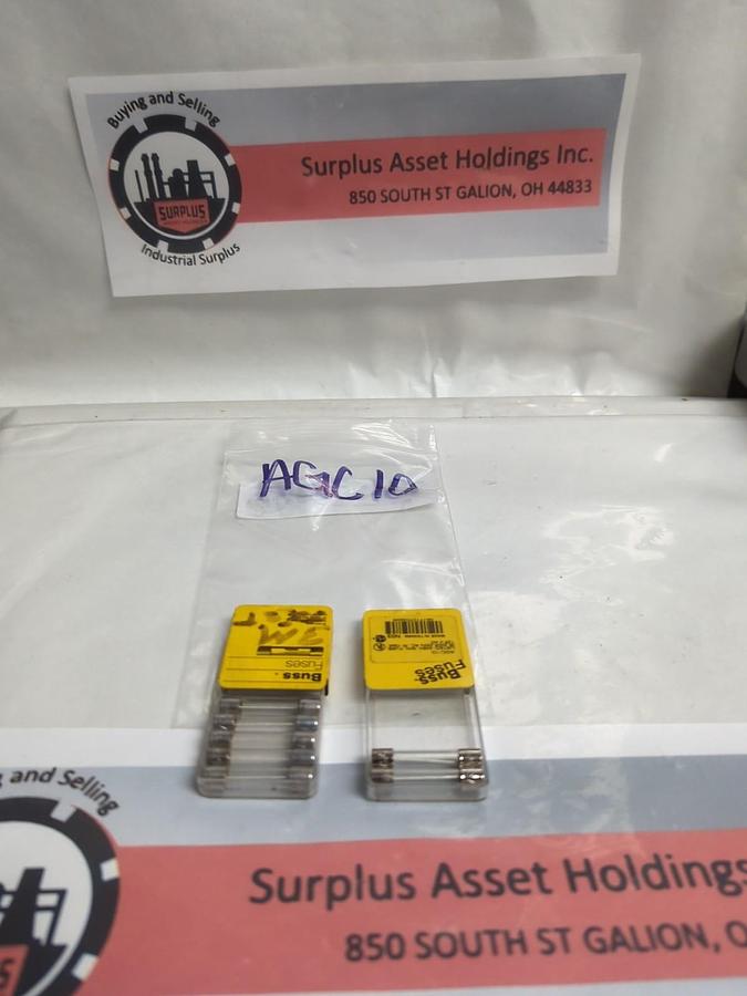 COOPER BUSSMANN,AGC-10,10 AMP FUSE LOT OF 7 NOS