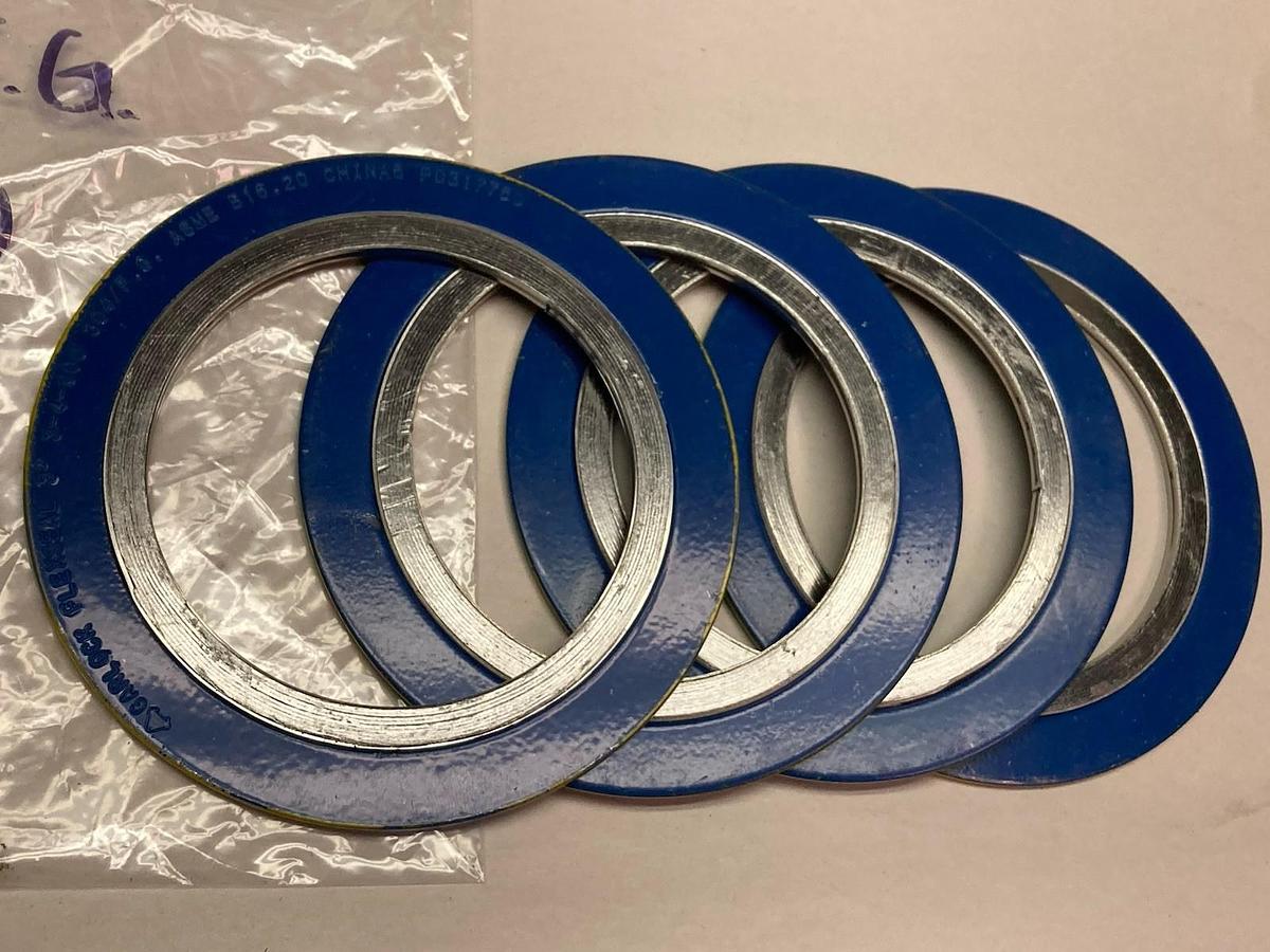 Garlock Flexseal,3-4-600 ASME,3 Inch Spiral Flange Gasket 304/F.G. B16.20 LOT OF
