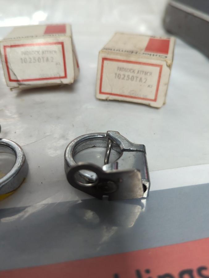 CUTLER HAMMER,10250TA2,PADLOCK ATTACHMENT FOR PUSHBUTTON LOT OF 4 NOS