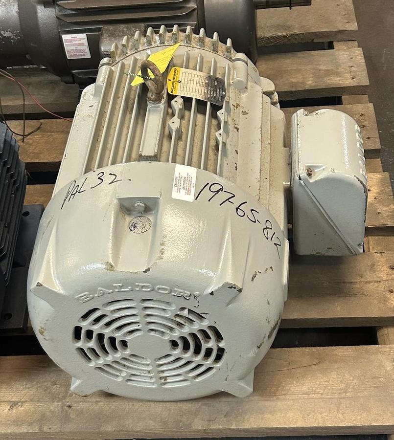 Used BALDOR,AEM2334-4,MOTOR 20HP 460V 1770RPM 3PH 286U FRAME