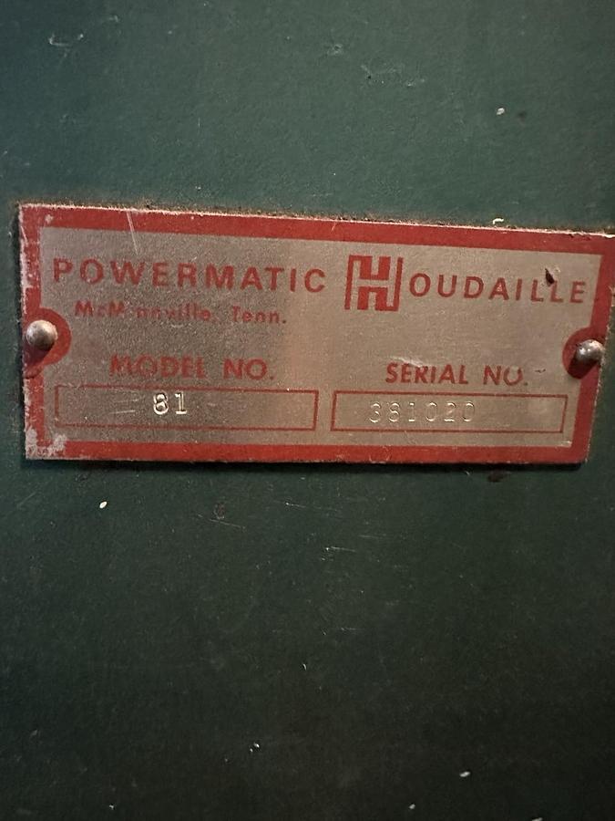 Used Powermatic,Model 81,20" Vertical Bandsaw