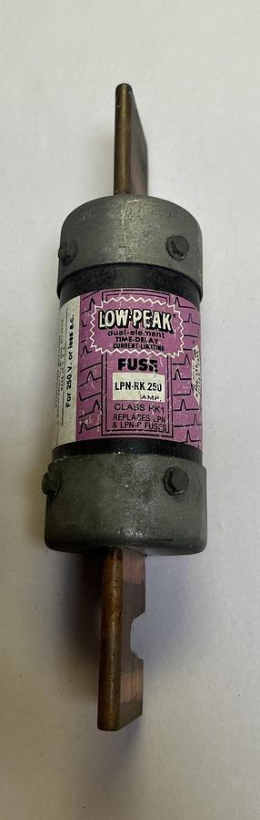 Used BUSSMANN,LPN-RK-250,LOW PEAK FUSE 250A 250V