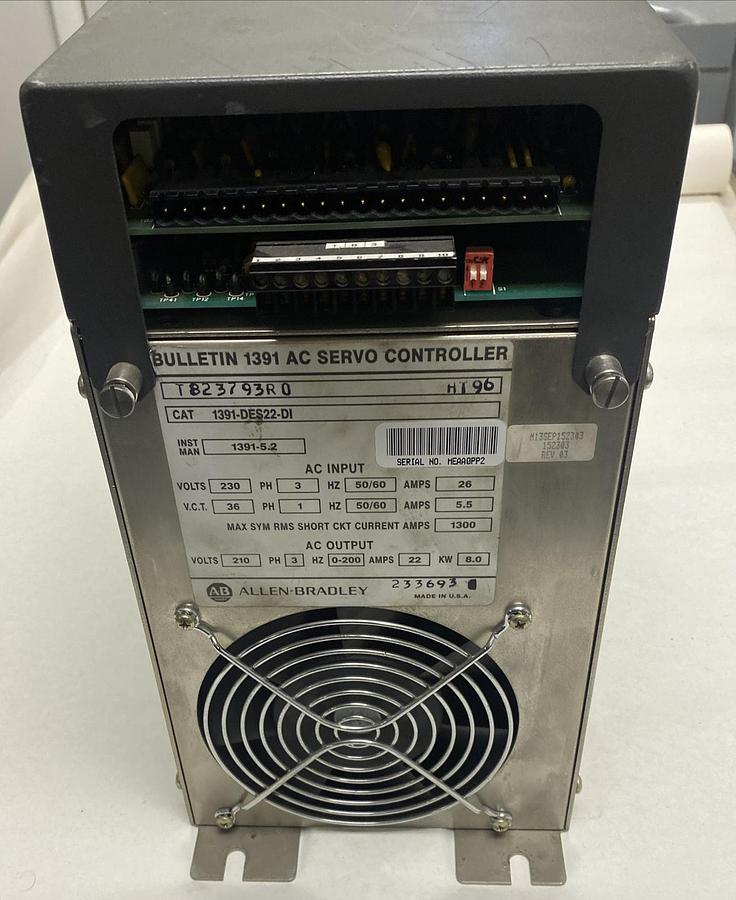 Used ALLEN BRADLEY,1391-DES22-DI,SERVO CONTROLLER 3PH 26A 230V
