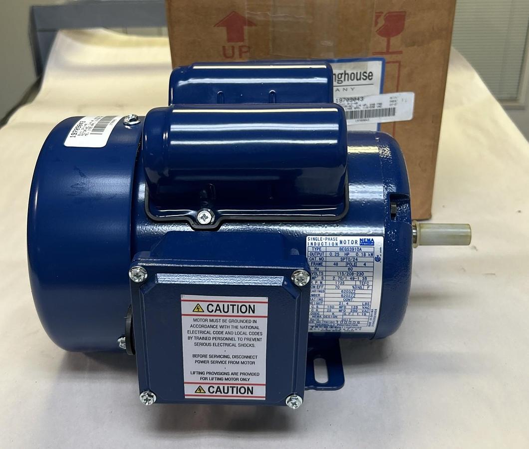 TECO-WESTINGHOUSE,SPT0/24,MOTOR 1/4HP 1800RPM 115/208-230V 1PH 48 FRAME NOS