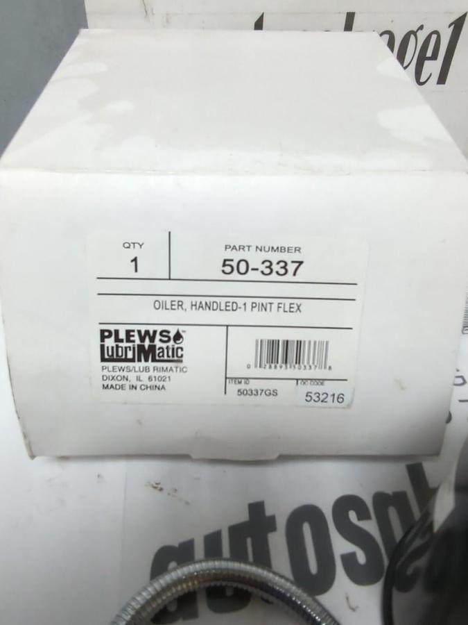 PLEWS LUBRIMATIC,50-337,1 PINT HAND OILER WITH 9 INCH FLEX SPOUT