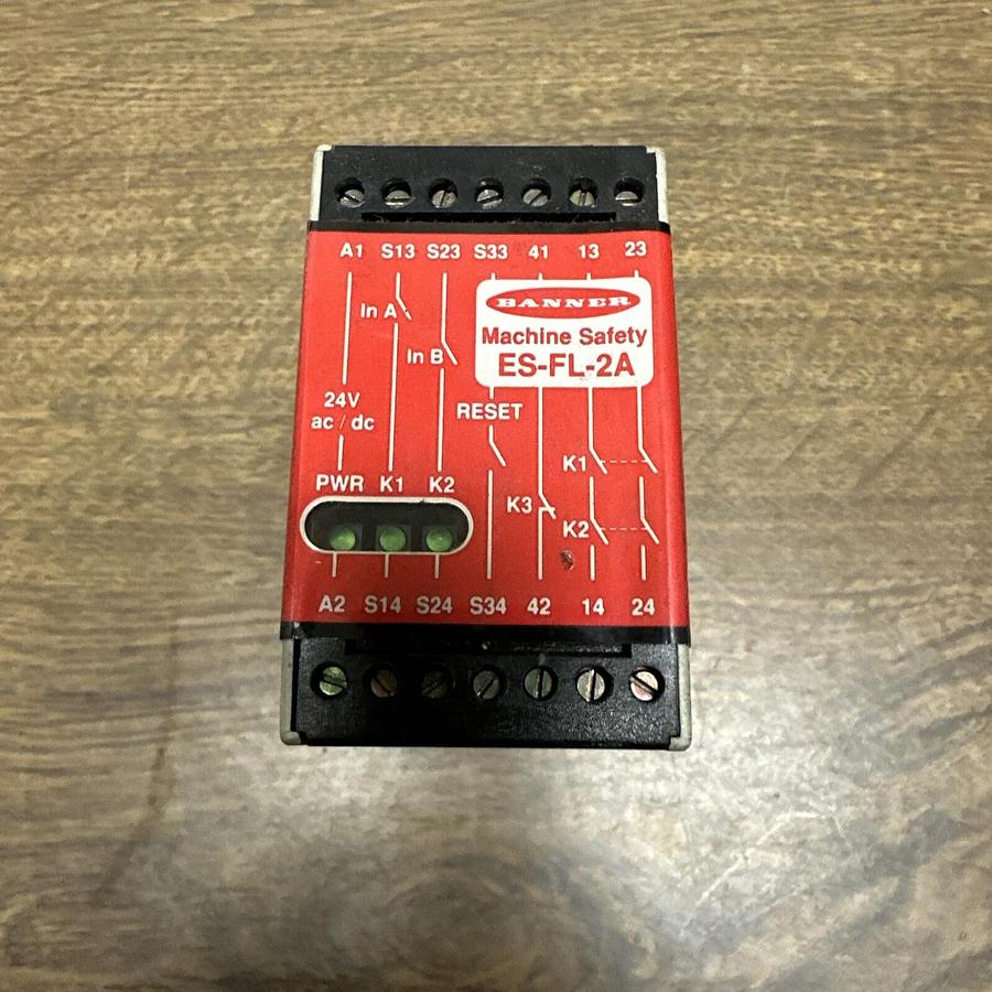 Used Banner,ES-FL-2A,Machine Safety Relay