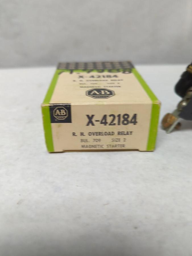 ALLEN-BRADLEY,X-42184,R.H. OVERLOAD RELAY BUL 709 SIZE 2 NOS