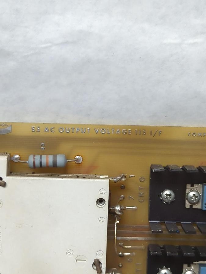 Used BENDIX,3726716F,S5 AC OUTPUT VOLTAGE 115 I/F CIRCUIT BOARD PRE-OWNED