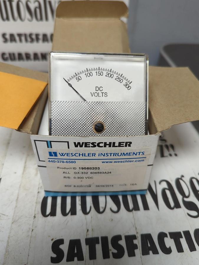 WESCHLER,19568203 ALL GX-332 606593A24 R/S: 0-300VD,PANEL METER NOS
