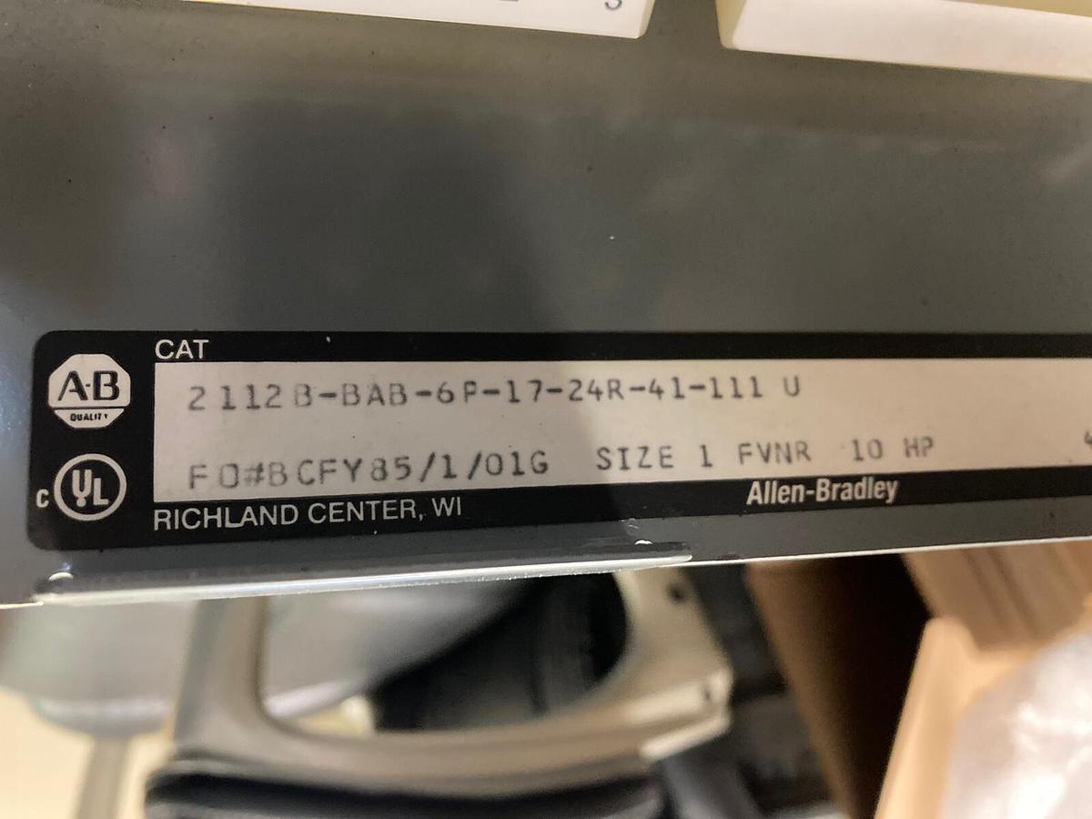 Used Allen-Bradley,2100 2112B,Size 1 Fused MCC 12 INCH Starter Feeder Bucket