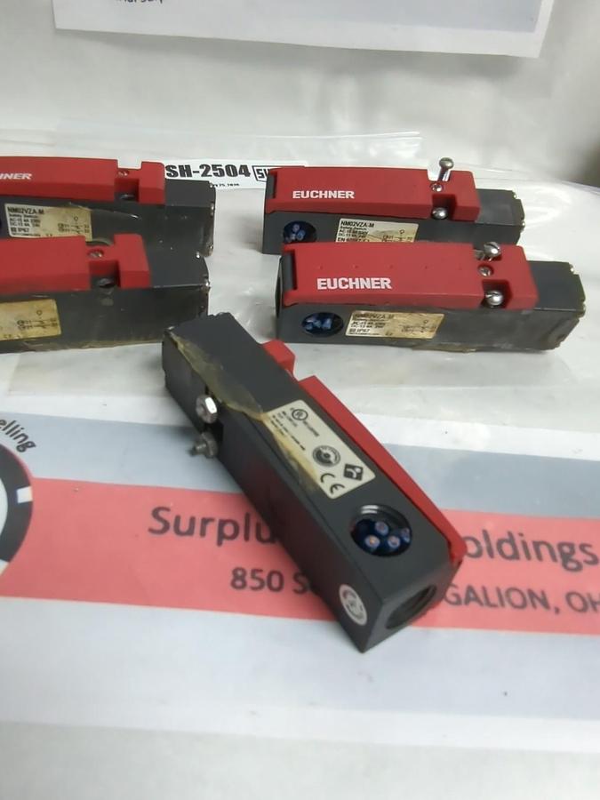 Used EUCHNER,NM02VZA-M,SAFETY SWITCH AC-15 4A 230V DC 13 4A 24V LOT OF 5 PRE-OWNED