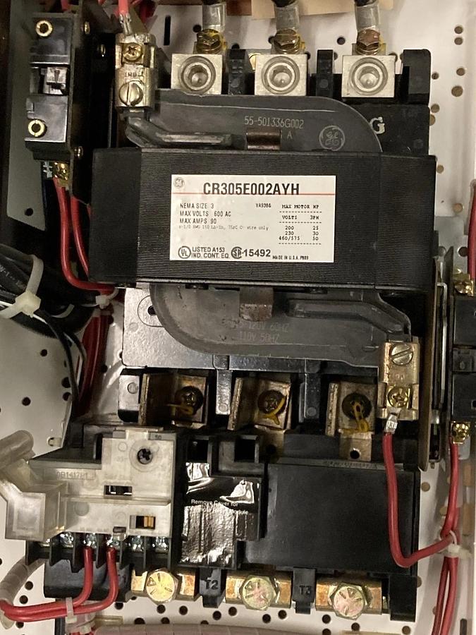 Used GE,E33752,Evolution Size 3 FVNR FUSED Starter MCC Bucket 60Hz 480V