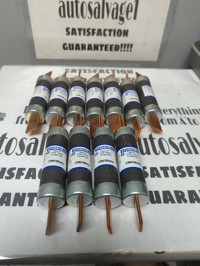 FERRAZ SHAWMUT,CRN-100,TYPE D FUSE 100 AMP LOT OF 11 NOS