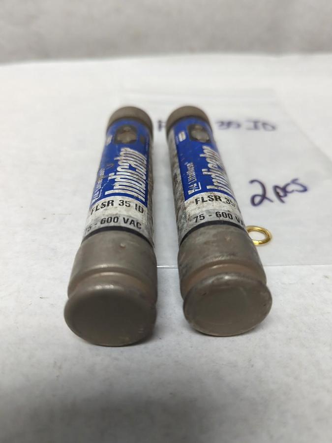 Used LITTELFUSE,FLSR35ID,INDICATOR 35 AMP FUSE LOT OF 2 PRE-OWNED