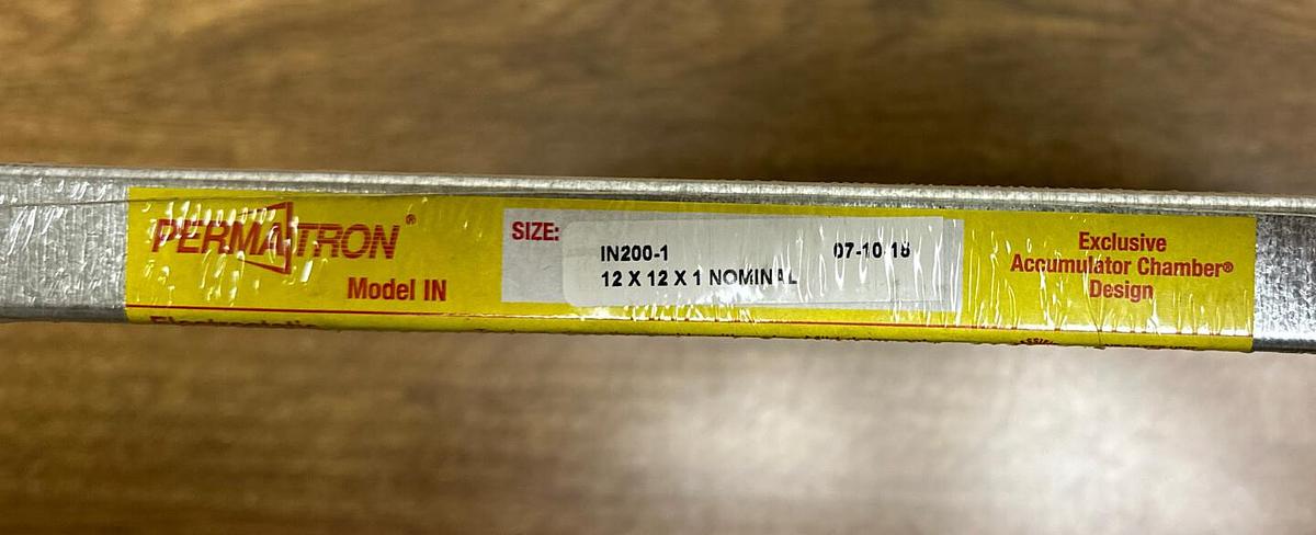 Used Permatron,IN200-1,Aluminum Electrostatic Air Filter 12"x12"x1" Washable