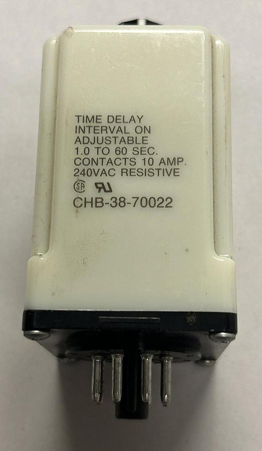 Used POTTER & BRUMFIELD,CHB-38-70022,TIME DELAY RELAY