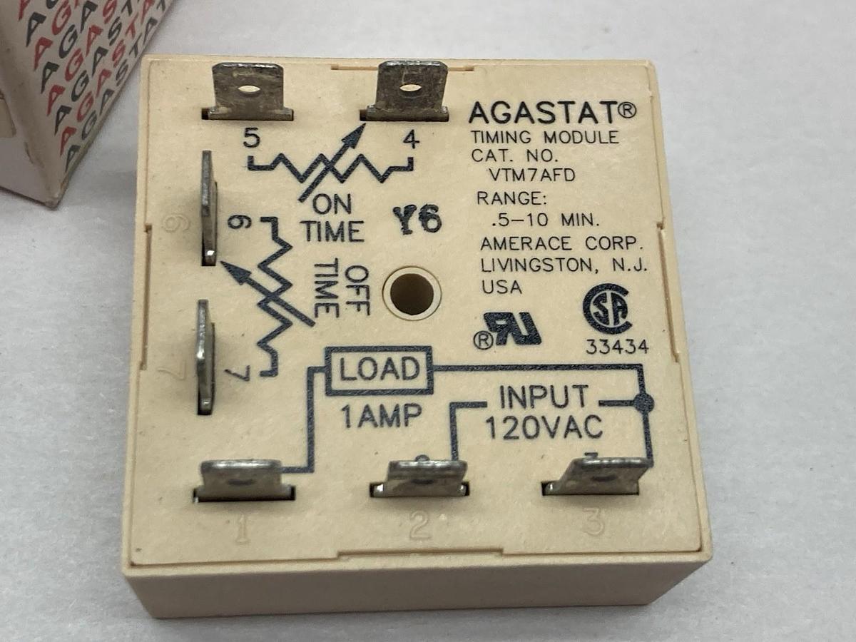 Agastat,VTM3AFD,Timing Module Solid State 120V AC 0.5-10 Min