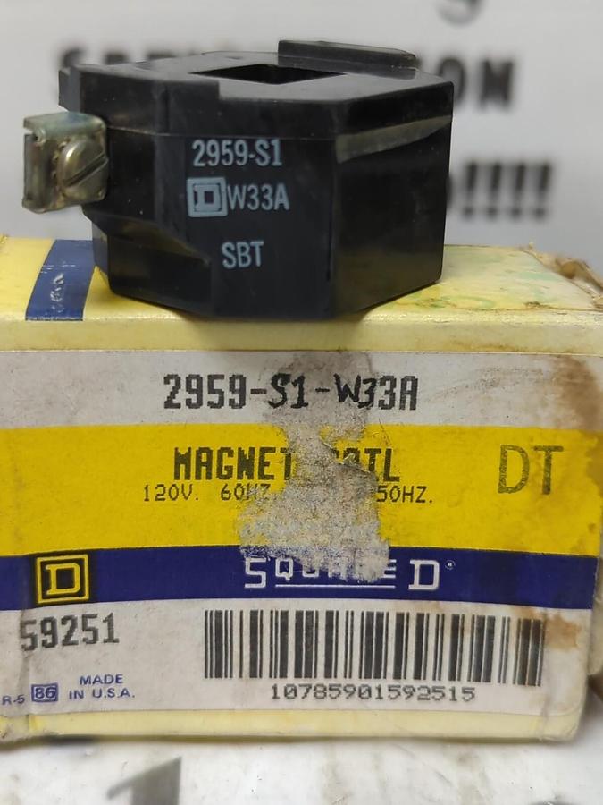 SQUARE D,2959-S1-W33A,MAGNET COIL NOS