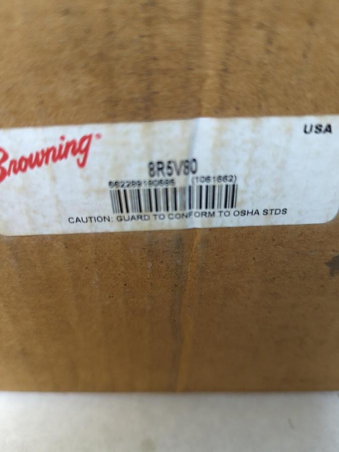 BROWNING,8R5V80,V-BELT PULLEY 8-GROOVE 5V BELT SECTION 7.9 5V PITCH DIA 8 IN OD