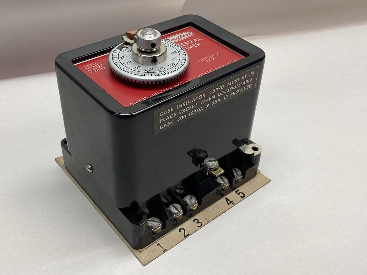 Dayton,Model 2E334,5-Minute Interval Timer 120V 60Cy 9 Watts
