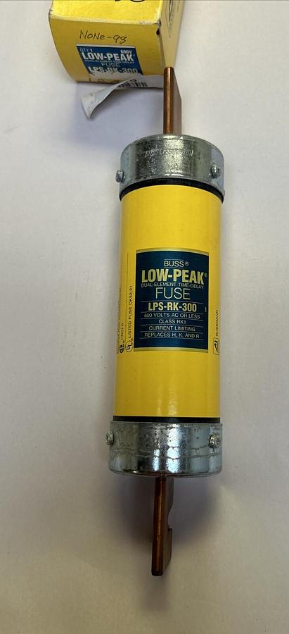 Used BUSSMANN,LPS-RK-300,LOW-PEAK FUSE 300A 600V