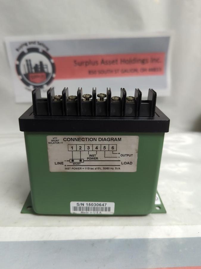 Used OHIO SEMITRONICS,VT7-016D-11,VOLTAGE TRANSDUCER 0-100mVdc PRE-OWNED