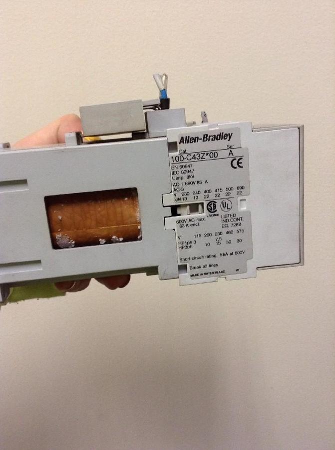 Used ALLEN BRADLEY,100-C43Z*00,SER.A- Attached 100-S and 100-FSD250 SER A LOT OF 6