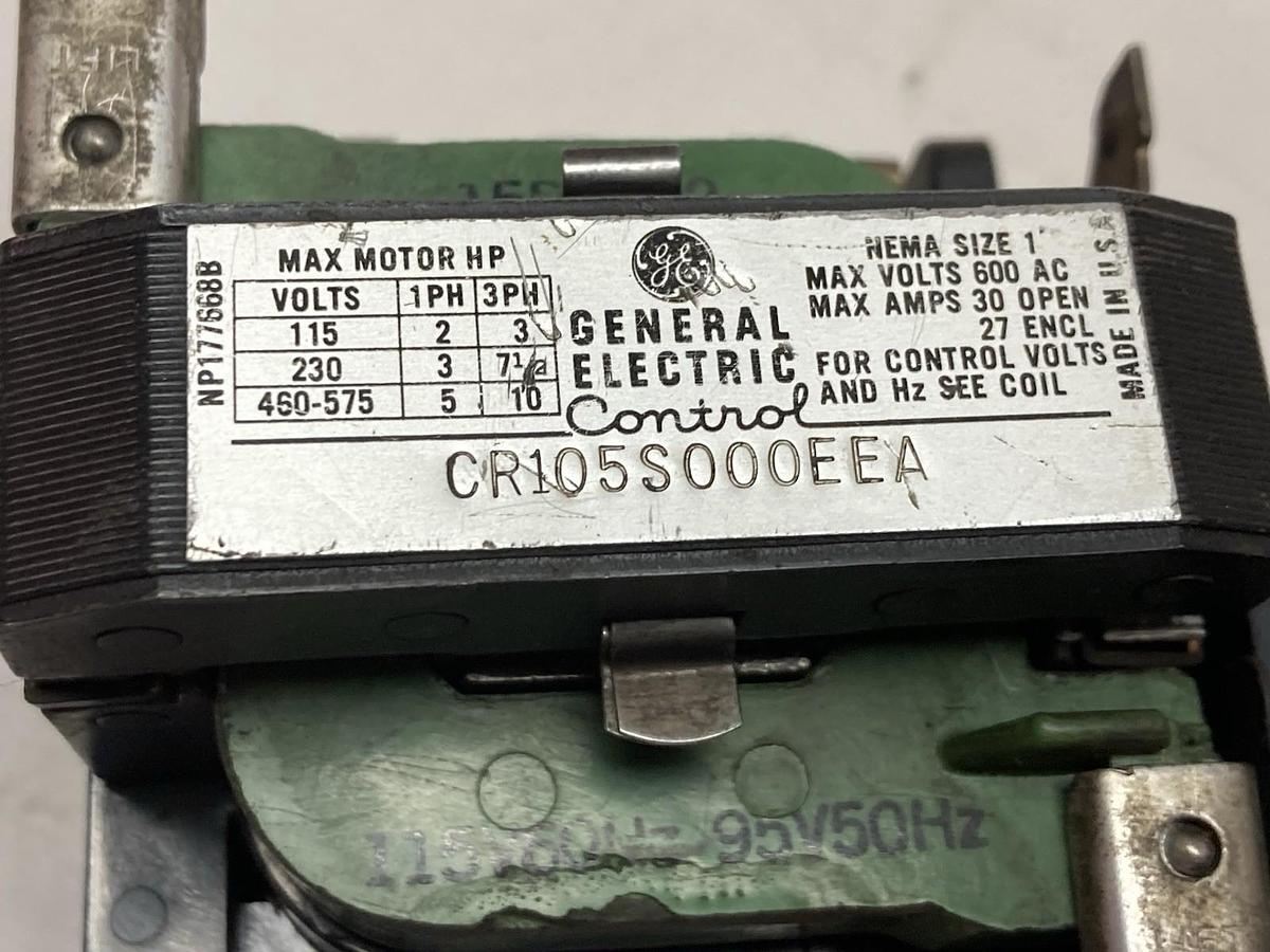 Used General Electric,CR105S000EEA,Motor Starter Size 1 600VAC