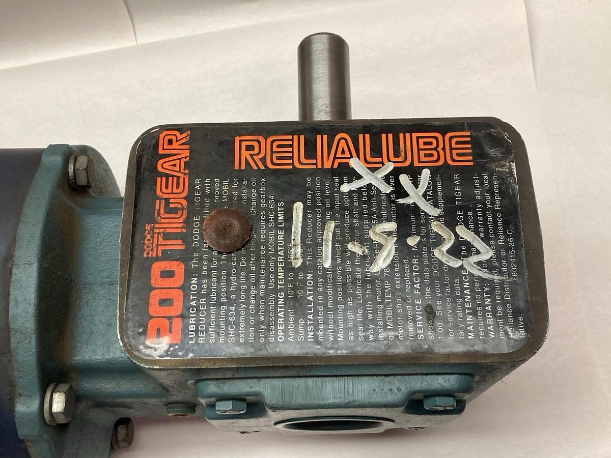 Used Dodge Tigear,MR94762L1,Gear Speed Reducer 56/200-20 1Hp Motor 1725RPM