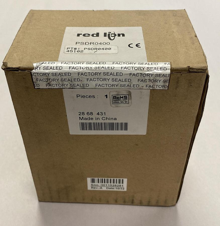 Used RED LION CONTROLS,PSDR0400,POWER SUPPLY 24VDC NEW SEALED