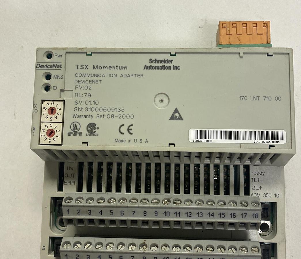 Used SCHNEIDER ELECTRIC MODICON,170ADM35010, COMMUNICATION ADAPTER