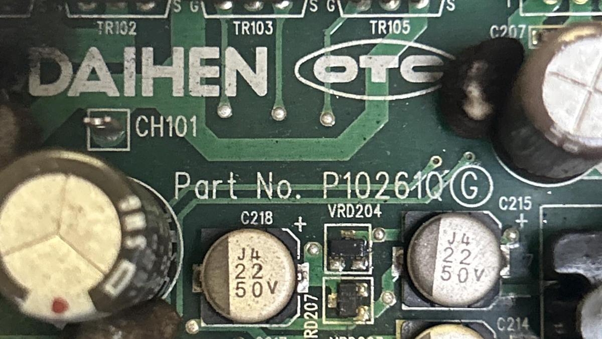 Used DAIHEN OTC,P10261Q,DP400 WELDER WIRE FEEDER CIRCUIT BOARD