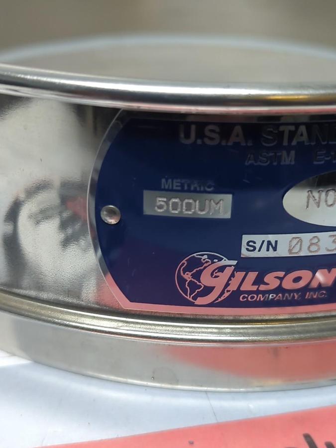 Used USA STANDARD,NO.35,TEST SIEVE 500UM .0197 INCH ASTM E-11 SPEC PRE-OWNED