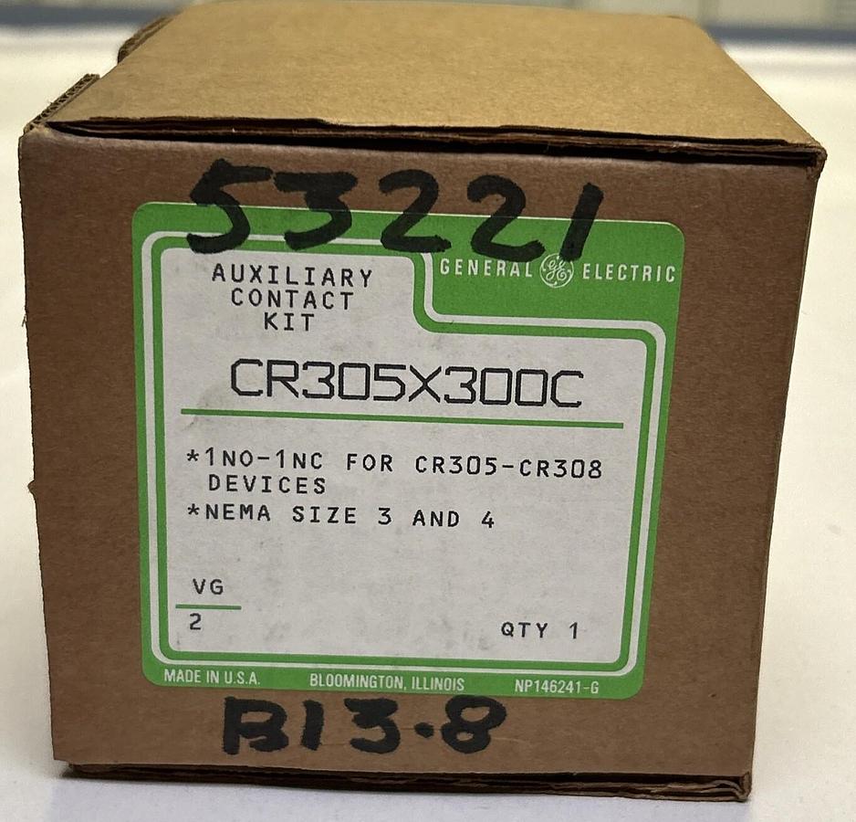 Used GENERAL ELECTRIC,CR305X300C,AUXILIARY CONTACT BLOCK NEW