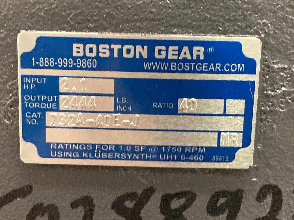 Boston Gear,732A-40E-J,Gear Reducer Ratio40 2.1Hp