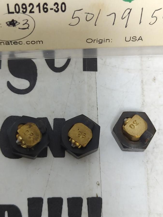 ITW DYNATEC,L09216-30,GLUE NOZZLES 90° .30 DIAM LOT OF 3 NOS