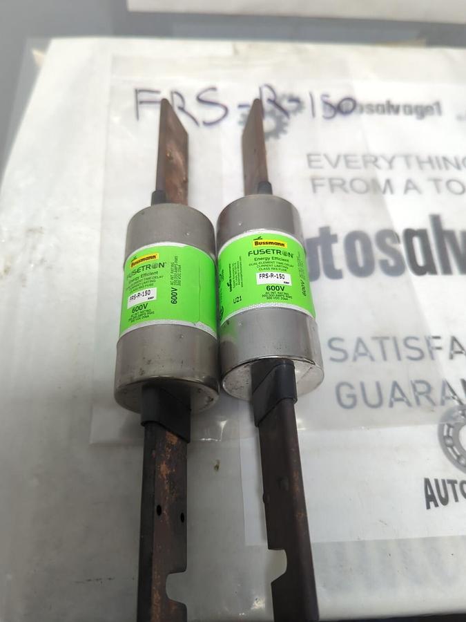 COOPER BUSSMANN,FRS-R-150,FUSETRON 150 AMP FUSES LOT OF 2 NOS