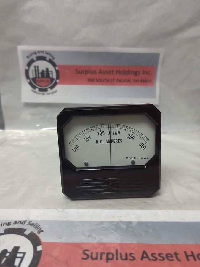 Used TRIPLETT,65201-6WC,PANEL METER 500-0-500 D.C AMPERES PRE-OWNED