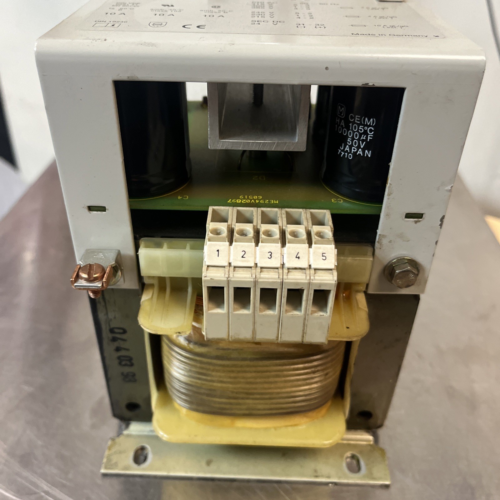 Used SIEMENS,4AV2400-2AB,CONTROL TRANSFORMER WITH RECTIFIER .24kW 415-215HV 24VDC LV