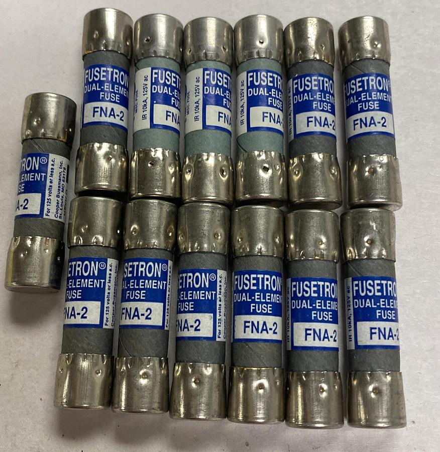 Cooper Bussmann,FNA-2,Fusetron Fuse Lot Of 13 NOS