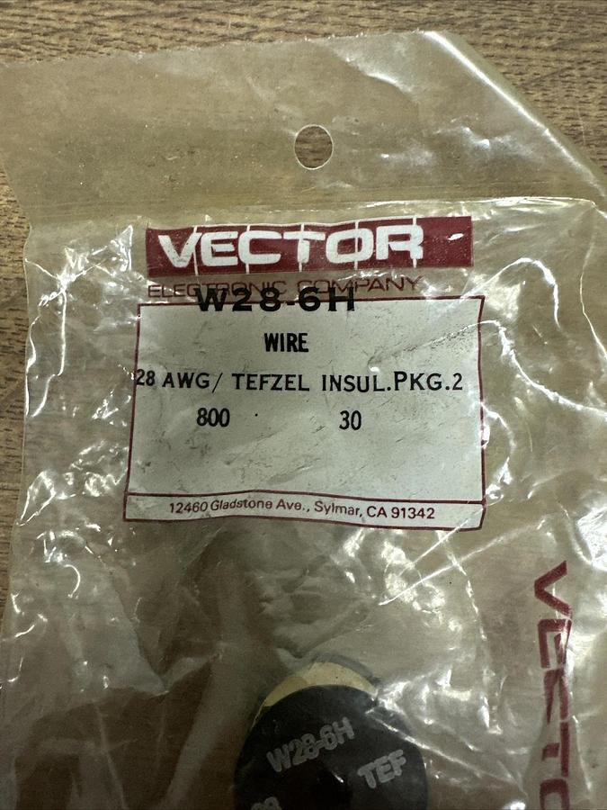 Used Vector,W28-6H,28 AWG Hook Up Wire