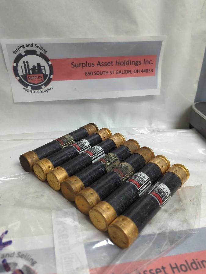 Used COOPER BUSSMANN,FRS-R-60,FUSETRON 60 AMP FUSE LOT OF 7 PRE-OWNED