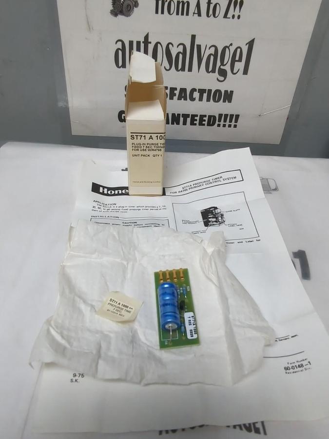 HONEYWELL,ST71-A-1000,PLUG-IN PURGE TIMER 7-SECOND NOS