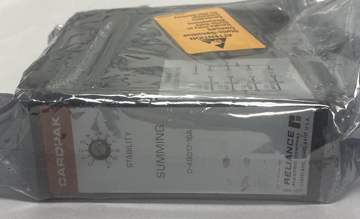 Used RELIANCE,0-49017-16A,CARDPAK STABILITY SUMMING CARD REFURBISHED