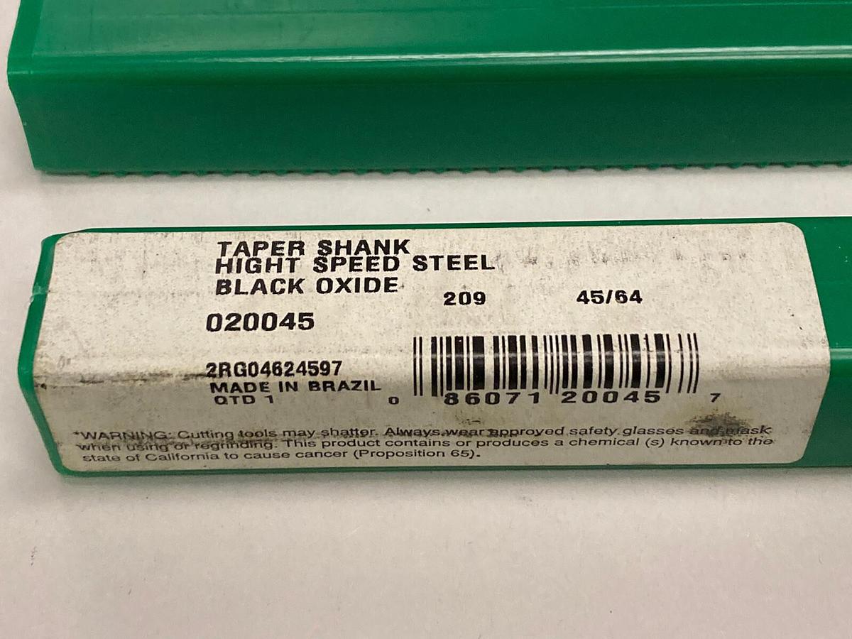 Precision,020045,45/64 INCH HSS Twist Drill Bit