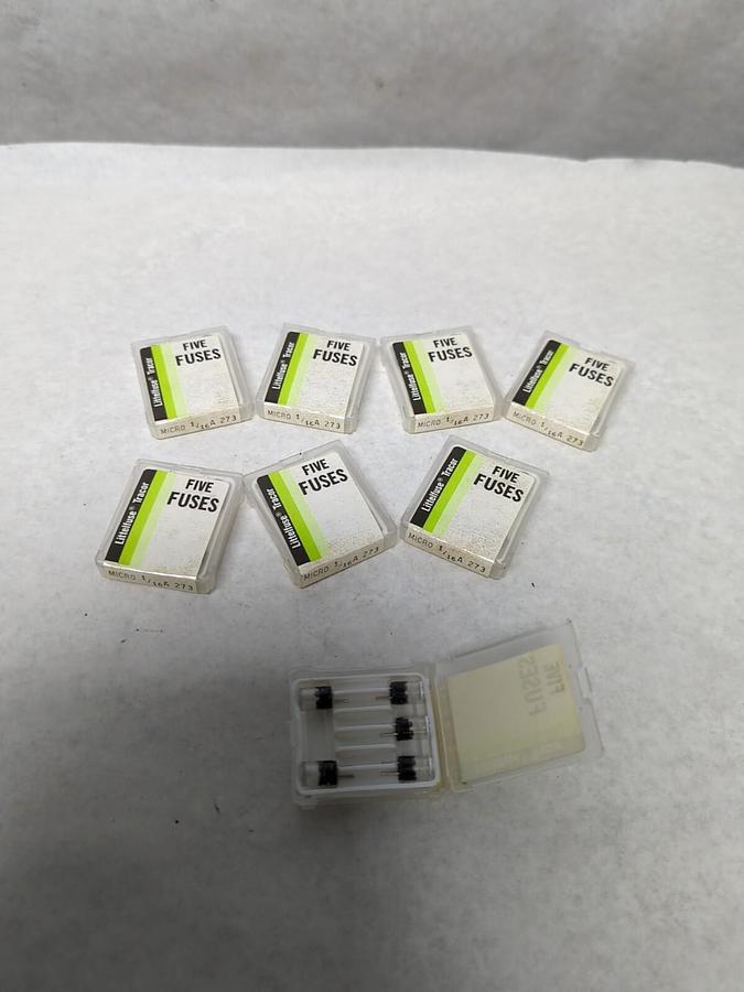 LITTELFUSE,1/16A #273,MICRO FUSE 1/16 AMP LOT OF 40 NOS