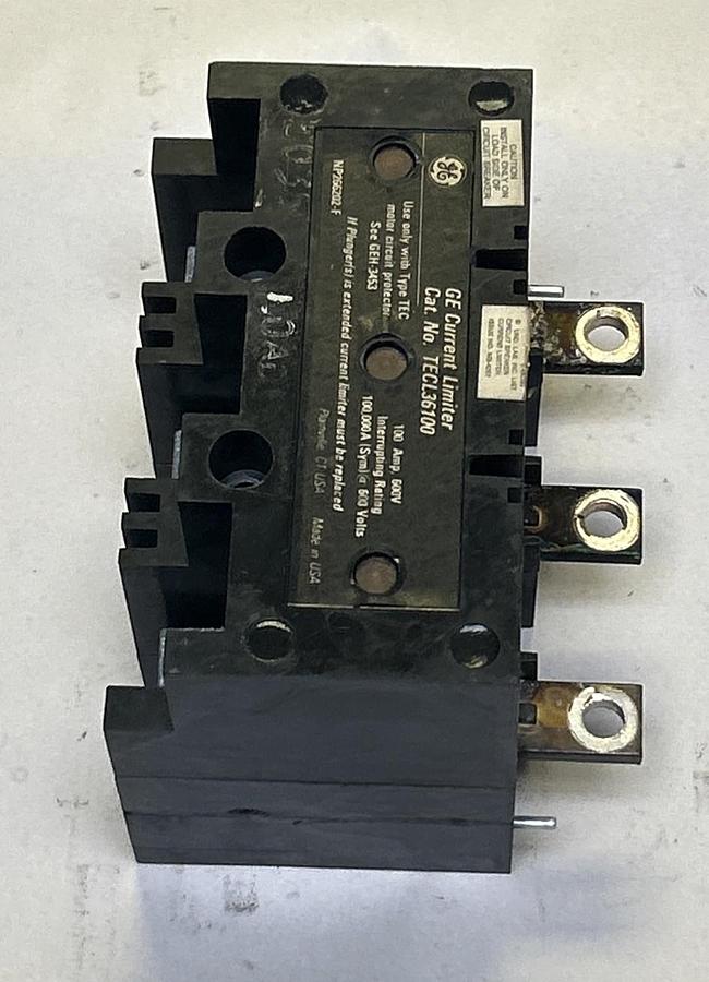 Used GENERAL ELECTRIC,TECL36100,CURRENT LIMITER 100A 600V 3P